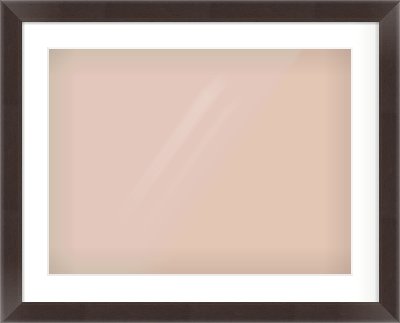 Brown Flat Frame for 24 × 18in artwork, with Smooth White Single Mount