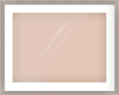 Grey Flat Frame for 24 × 18in artwork, with Smooth White Single Mount