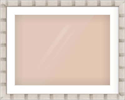 Silver Flat Frame for 24 × 18in artwork, with Smooth White Single Mount