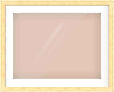 Gold Face, Black Sides Flat Frame for 24 × 18in artwork, with Smooth White Single Mount