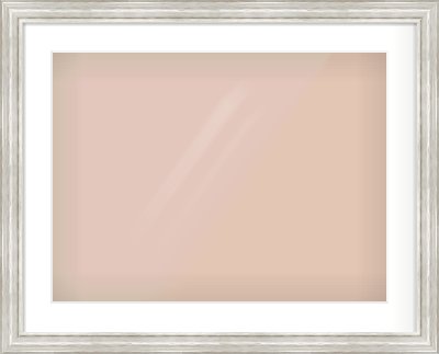 Silver Scoop Frame for 24 × 18in artwork, with Smooth White Single Mount