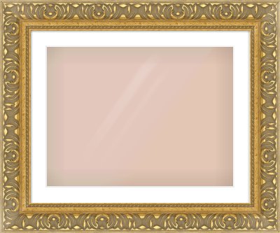 Gold Reverse Frame for 24 × 18in artwork, with Smooth White Single Mount