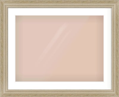 Ivory Scoop Frame for 24 × 18in artwork, with Smooth White Single Mount
