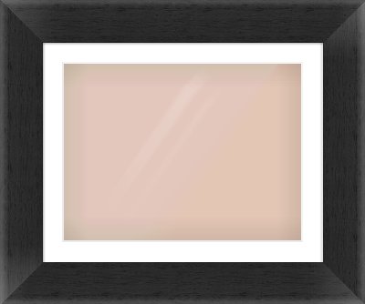 Black Flat Frame for 24 × 18in artwork, with Smooth White Single Mount