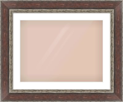 Brown Reverse Frame for 24 × 18in artwork, with Smooth White Single Mount