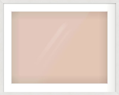 White Flat Frame for 24 × 18in artwork, with Smooth White Single Mount