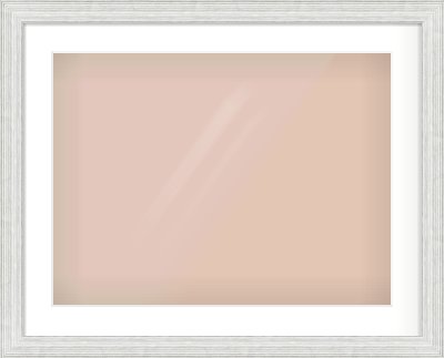 Silver Foil Flat Frame for 24 × 18in artwork, with Smooth White Single Mount