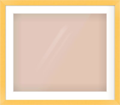 Yellow Paint Flat Frame for 24 × 20in artwork, with Smooth White Single Mount