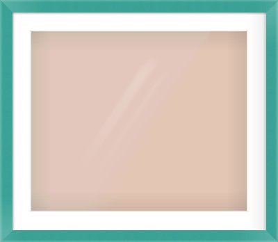 Green Paint Flat Frame for 24 × 20in artwork, with Smooth White Single Mount