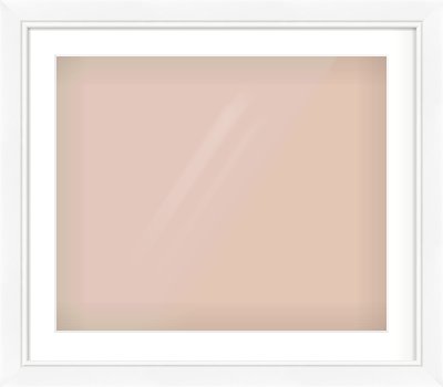White Reverse Frame for 24 × 20in artwork, with Smooth White Single Mount