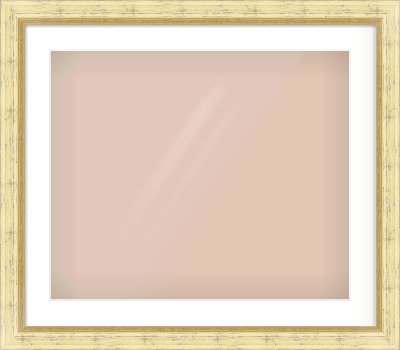 Gold Reverse Frame for 24 × 20in artwork, with Smooth White Single Mount
