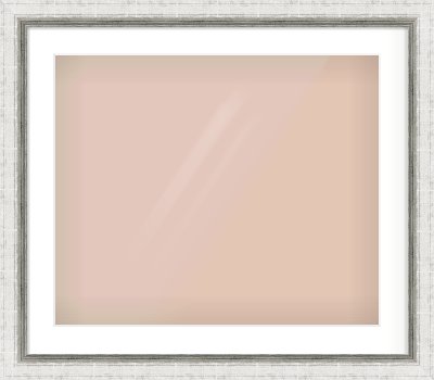 Silver Reverse Frame for 24 × 20in artwork, with Smooth White Single Mount