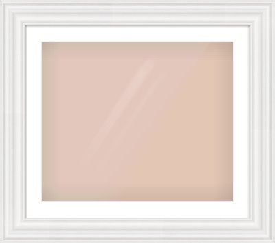 White Spoon Frame for 24 × 20in artwork, with Smooth White Single Mount