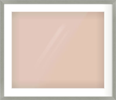 Pale Grey Flat Frame for 24 × 20in artwork, with Smooth White Single Mount