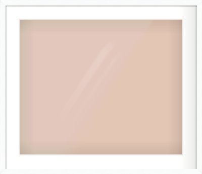 White Flat Frame for 24 × 20in artwork, with Smooth White Single Mount