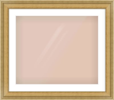 Gold Scoop Frame for 24 × 20in artwork, with Smooth White Single Mount