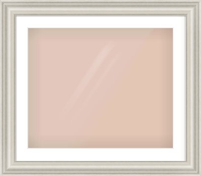 Silver Scoop Frame for 24 × 20in artwork, with Smooth White Single Mount
