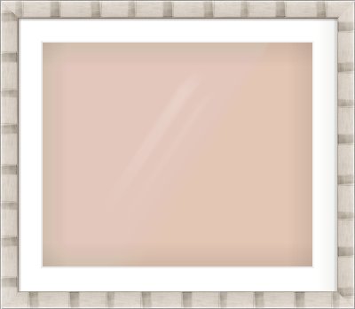 Silver Flat Frame for 24 × 20in artwork, with Smooth White Single Mount