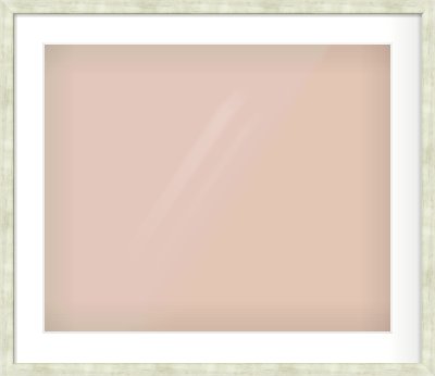 Champagne Flat Frame for 24 × 20in artwork, with Smooth White Single Mount
