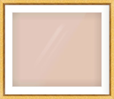 Gold Leaf Flat Frame for 24 × 20in artwork, with Smooth White Single Mount