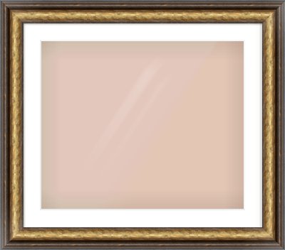 Gold Spoon Frame for 24 × 20in artwork, with Smooth White Single Mount