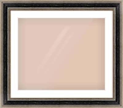 Black & Champagne Silver Spoon Frame for 24 × 20in artwork, with Smooth White Single Mount