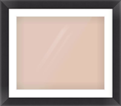 Black Flat Frame for 24 × 20in artwork, with Smooth White Single Mount