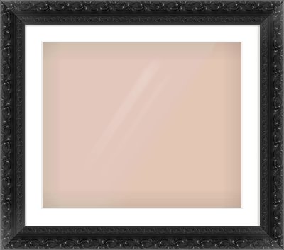 Black Reverse Frame for 24 × 20in artwork, with Smooth White Single Mount