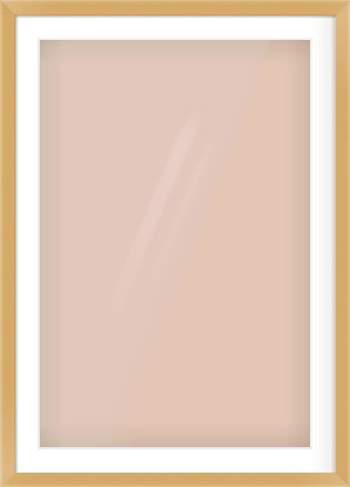 Matte Gold Flat Frame for 24 × 36in artwork, with Smooth White Single Mount