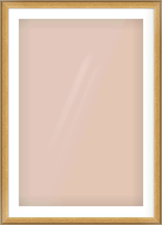 Gold Scoop Frame for 24 × 36in artwork, with Smooth White Single Mount