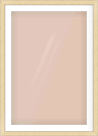 Gold Flat Frame for 24 × 36in artwork, with Smooth White Single Mount