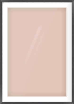 Black Flat Frame for 24 × 36in artwork, with Smooth White Single Mount