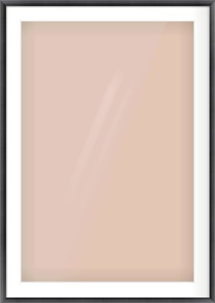 Black Angle Frame for 24 × 36in artwork, with Smooth White Single Mount