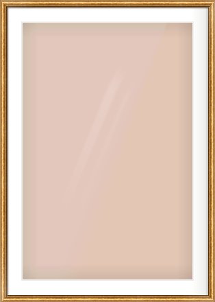 Gold Cushion Frame for 24 × 36in artwork, with Smooth White Single Mount
