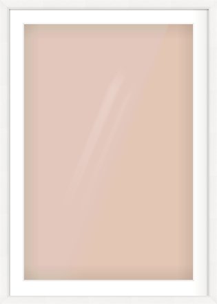 White Beveled Frame for 24 × 36in artwork, with Smooth White Single Mount