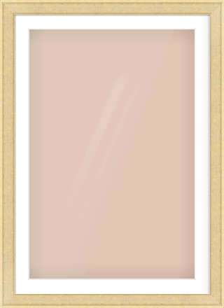 Gold Flat Frame for 24 × 36in artwork, with Smooth White Single Mount