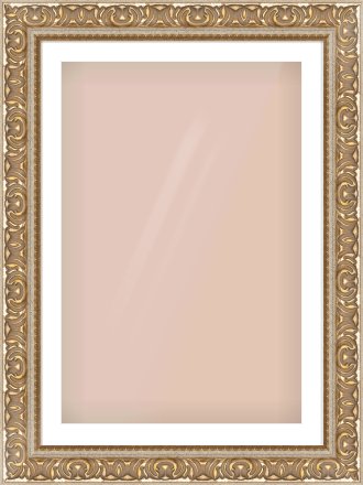 Silver / Gold Reverse Frame for 24 × 36in artwork, with Smooth White Single Mount