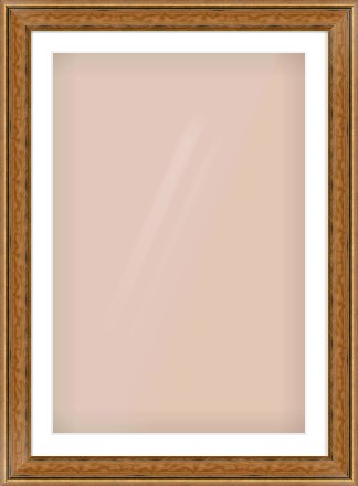 Gold Scoop Frame for 24 × 36in artwork, with Smooth White Single Mount