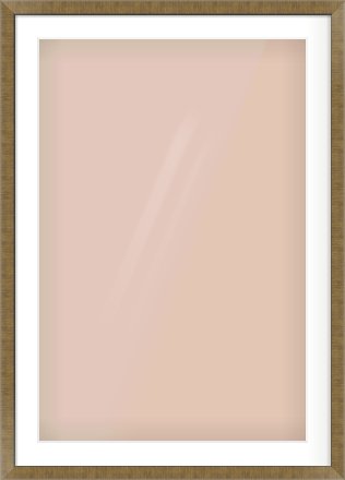 Bronze Flat Frame for 24 × 36in artwork, with Smooth White Single Mount