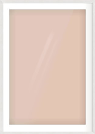 White Flat Frame for 24 × 36in artwork, with Smooth White Single Mount
