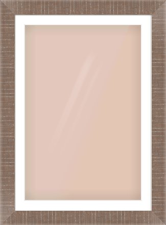 Rough Cut Effect Flat Frame for 24 × 36in artwork, with Smooth White Single Mount