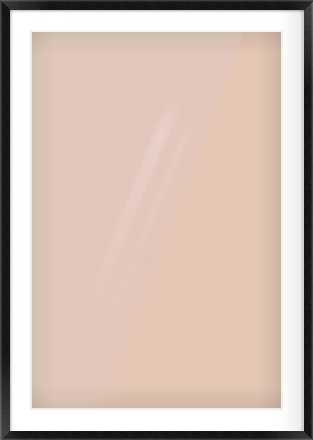 Black Wood Grain Flat Frame for 61 × 91.5cm artwork, with Smooth White Single Mount
