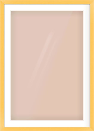 Yellow Paint Flat Frame for 61 × 91.5cm artwork, with Smooth White Single Mount