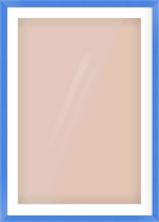 Light Blue Paint Flat Frame for 61 × 91.5cm artwork, with Smooth White Single Mount