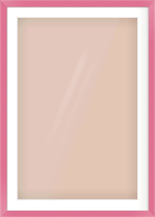 Pink Paint Flat Frame for 61 × 91.5cm artwork, with Smooth White Single Mount