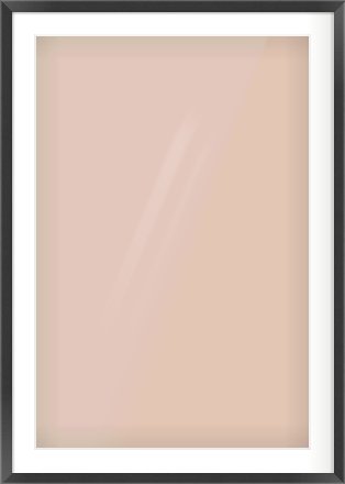Black Flat Frame for 61 × 91.5cm artwork, with Smooth White Single Mount