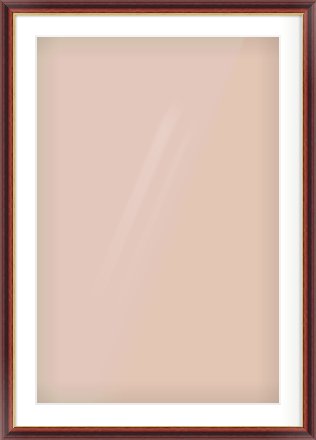 Brown Reverse Frame for 61 × 91.5cm artwork, with Smooth White Single Mount