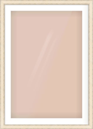GOLD Flat Frame for 61 × 91.5cm artwork, with Smooth White Single Mount