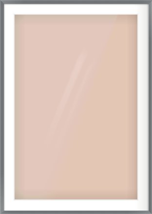 Grey Flat Frame for 61 × 91.5cm artwork, with Smooth White Single Mount