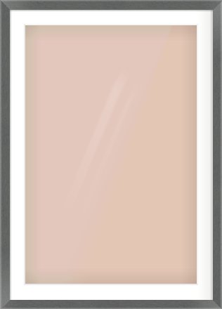Dark Grey Flat Frame for 61 × 91.5cm artwork, with Smooth White Single Mount